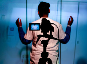 idiscover workshop - young person in front of a camera